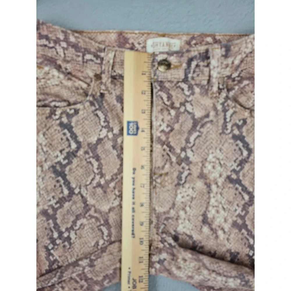 Shyanne Bell Bottoms Jeans Size 30x32 Taupe Snake Skin Print High Rise Flare - Picture 3 of 8